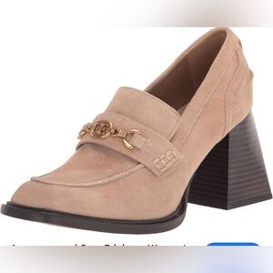 Sam Edelman Tan Loafers with Gold Accent